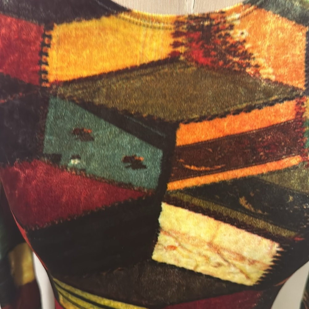 Moschino Cheap And Chic Patchwork Stretch, Velvet… - image 3